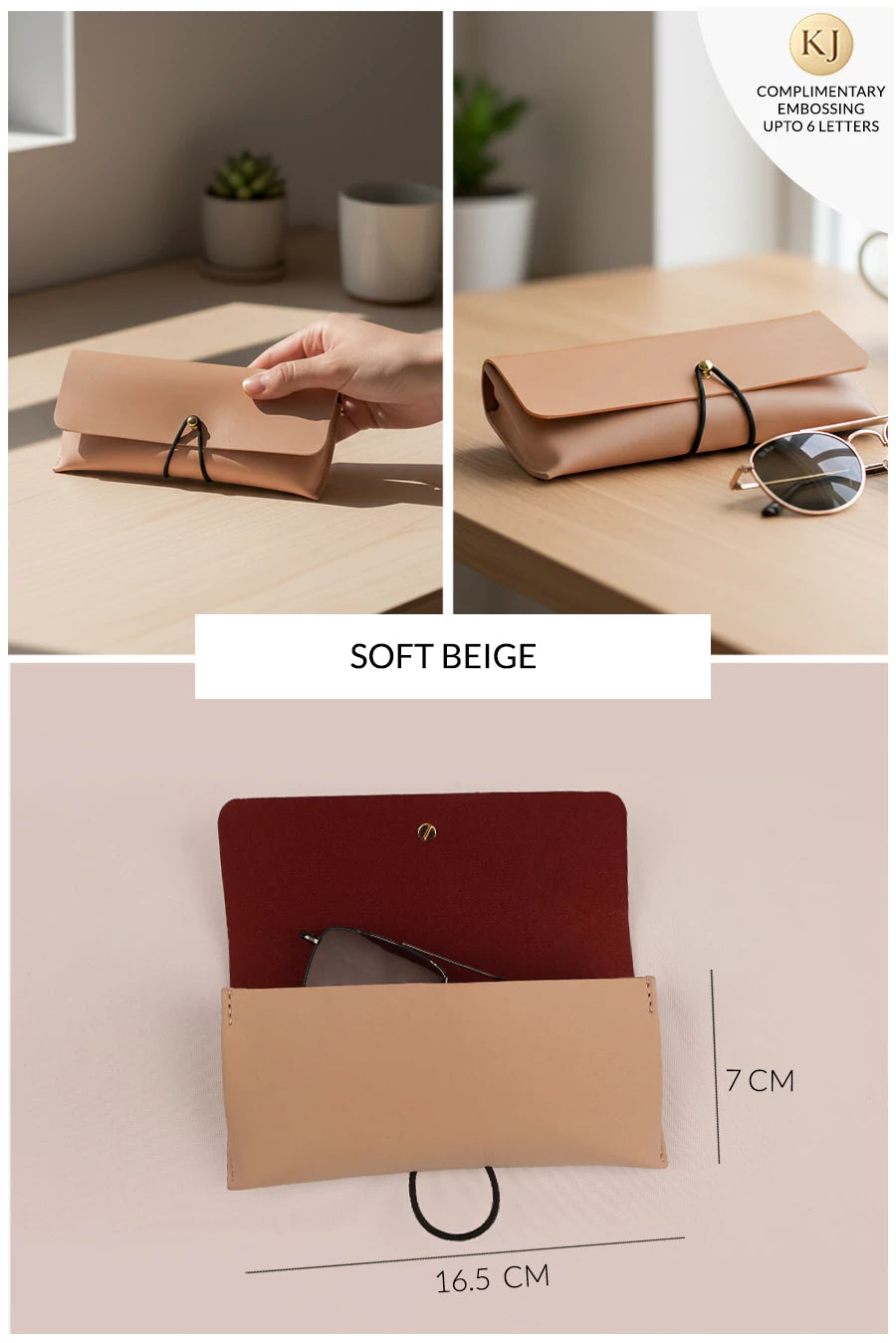 Newell Slim Vegan Leather Sunglass Case 🏆 #1 Bestseller | Protects sunglasses from scratches & damage — slim daily essential THE HOUSE OF GANGES