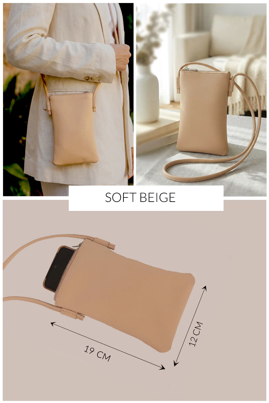 Lify Mobile Sling in Cruelty-Free PU Leather | The House of Ganges