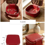 Vegan Leather Jewellery Case Square THE HOUSE OF GANGES