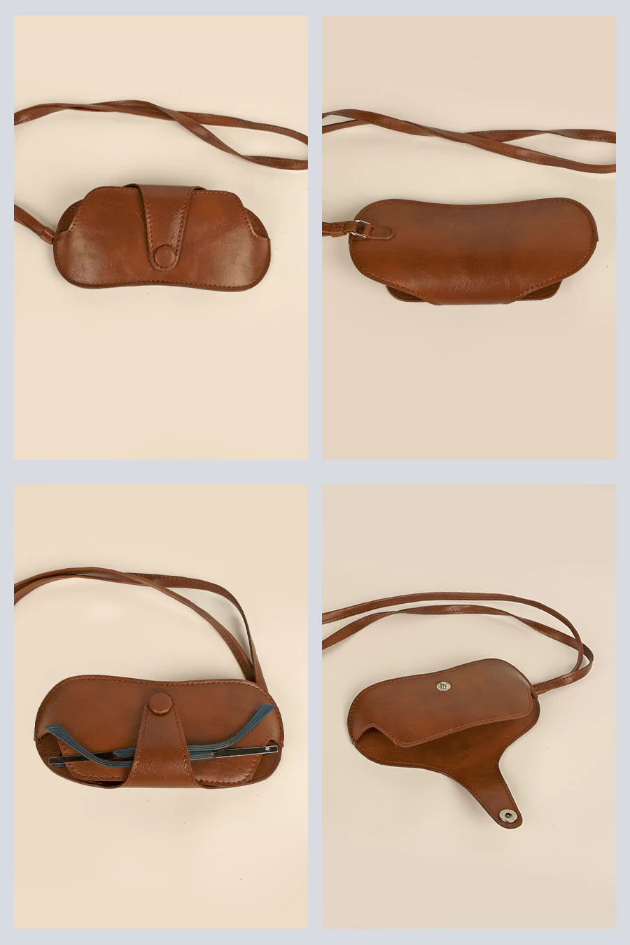 Jace Sunglass Cover with Sling Vegan Leather Penny Details