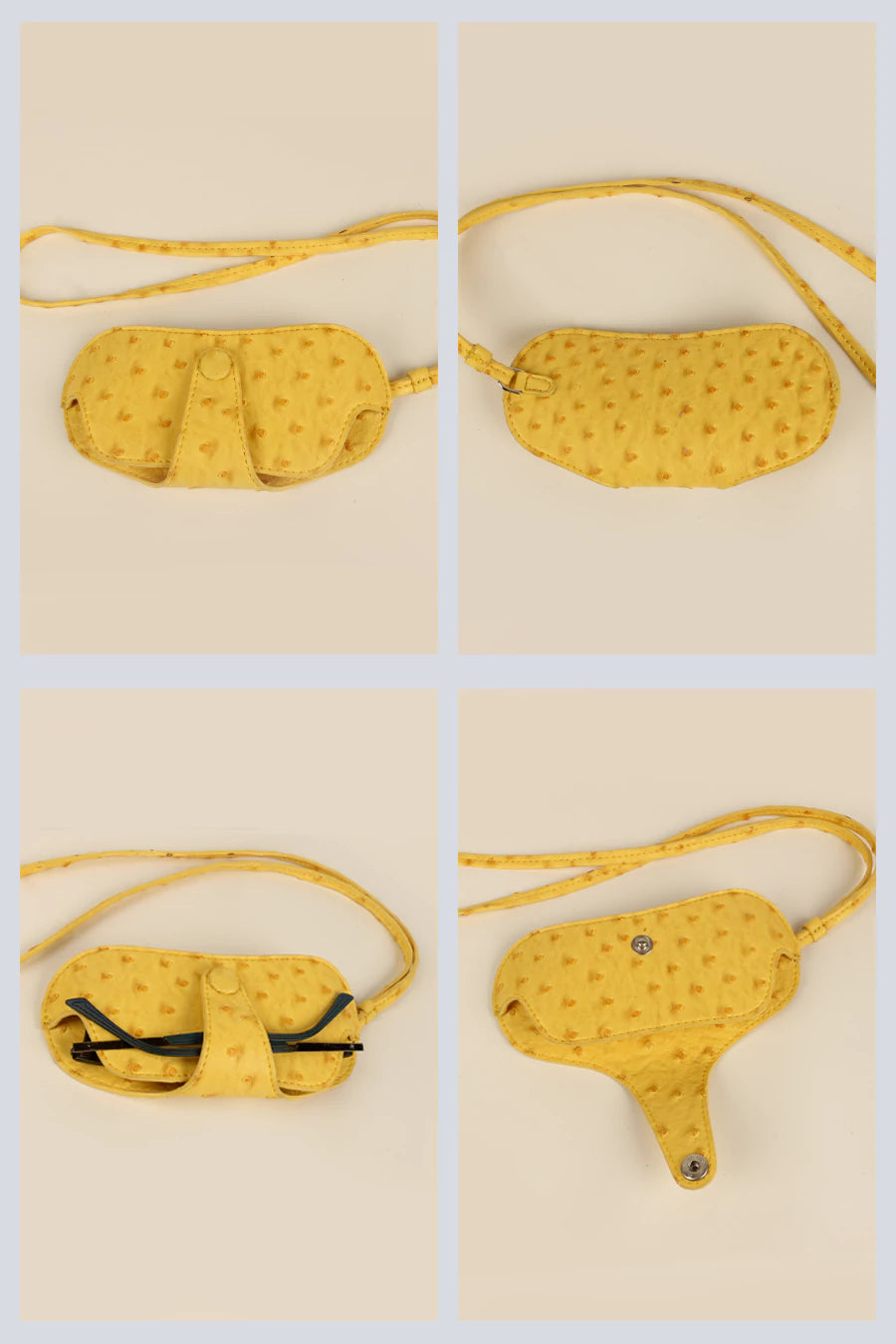 Jace Sunglass Cover with Sling Vegan Leather Ost Yellow Details