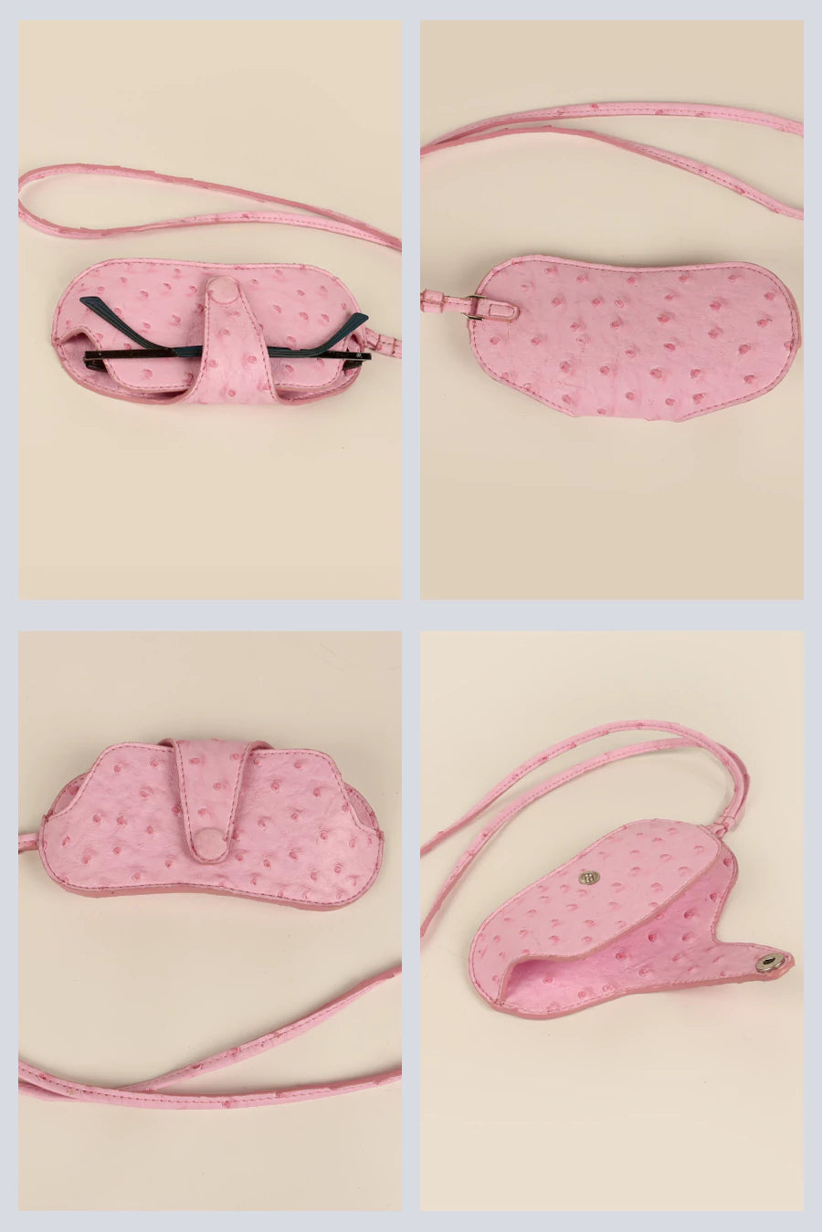 Jace Sunglass Cover with Sling Vegan Leather Ost Pink Details