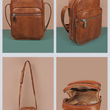 Men Letter Patch Vegan Leather Crossbody