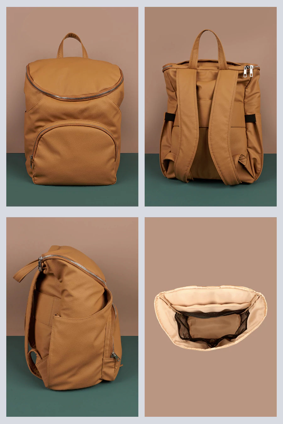 Willow Vegan spacious backpack Birch Detail