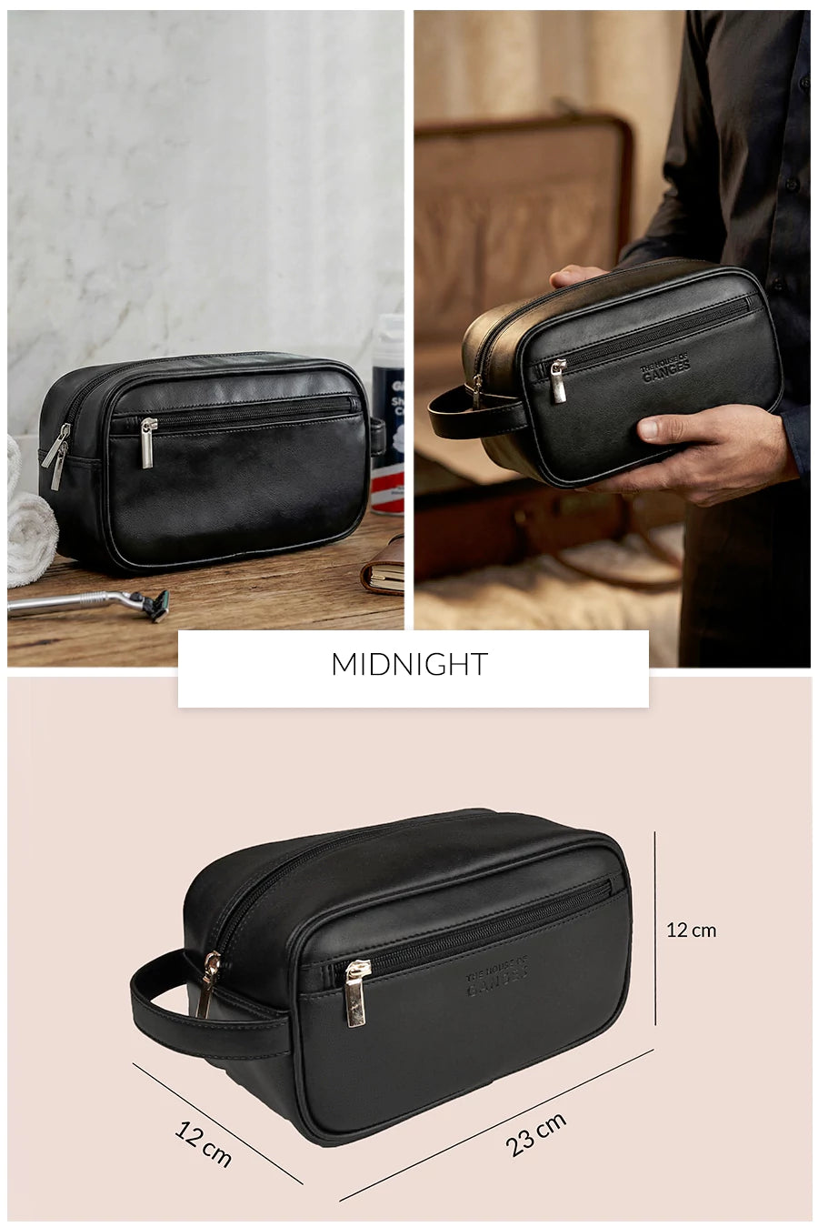 Hurst Vegan Leather Toiletry Bag THE HOUSE OF GANGES