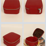 Vegan Square jewellery case ruby detail