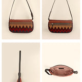 Daily Sling Handloom Women Shoulder Bag Maroon Velvet Details