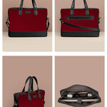 Soft Jute Ross Laptop Bag Merlot Details