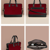 Soft Jute Ross Laptop Bag Merlot Details