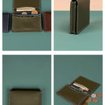 Beth Vegan Leather Mini Wallet Army Details