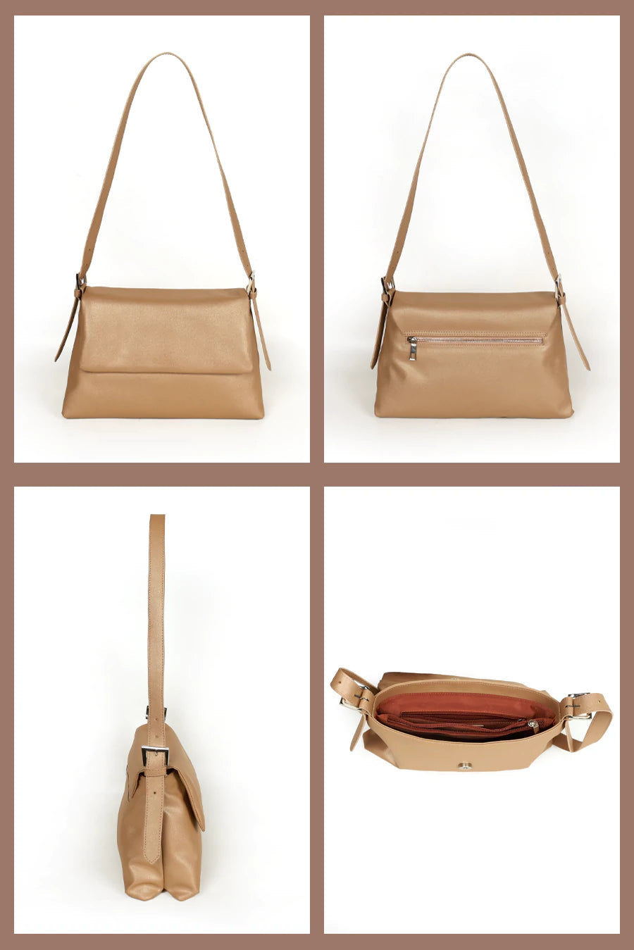 Maeve Vegan Leather Shoulder Bag THE HOUSE OF GANGES