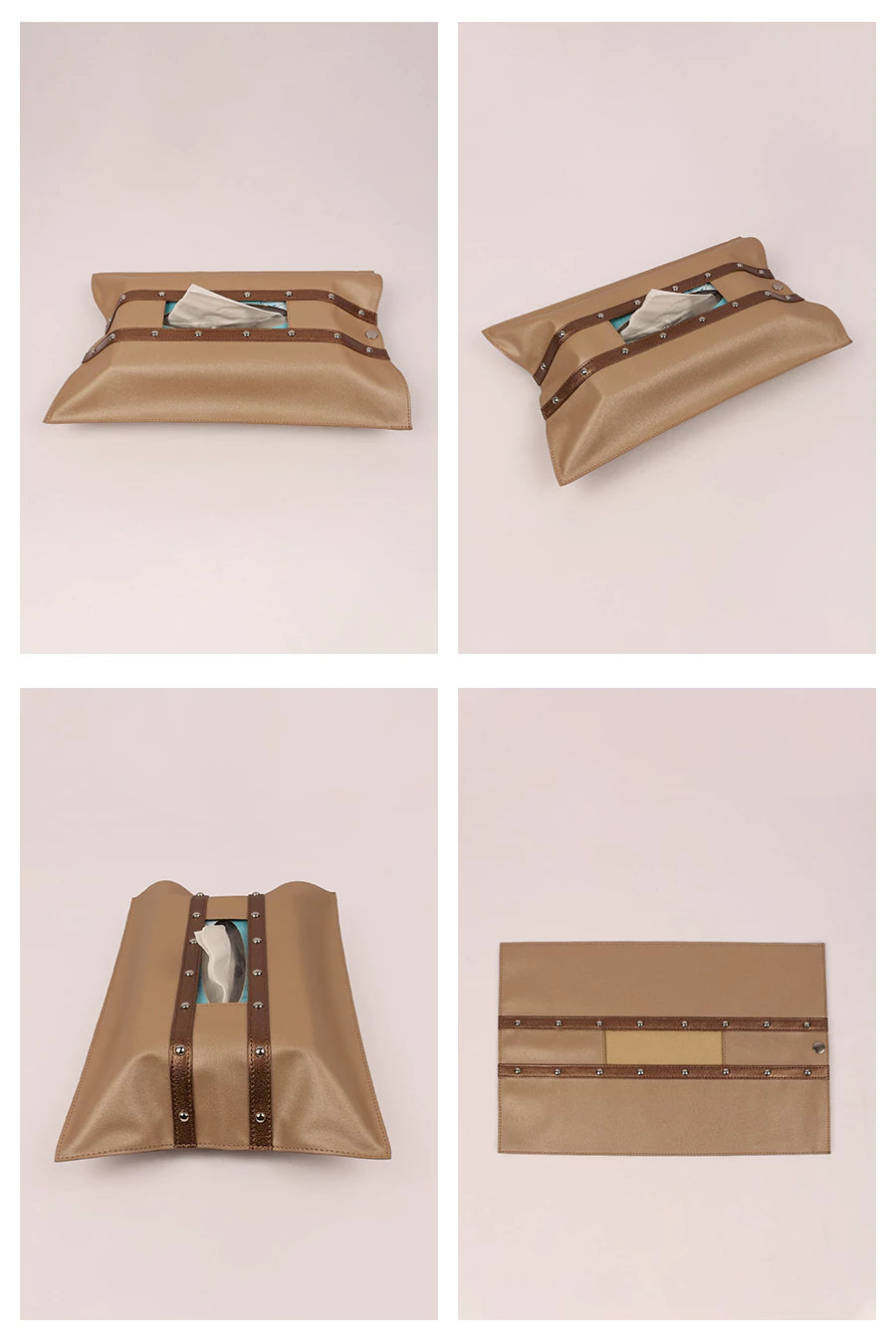 Tissue Box Cover Vegan Leather THE HOUSE OF GANGES