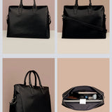 Will Vegan Leather Laptop Bag Vanta Black Details