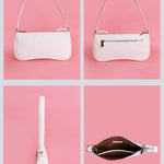 Emily Faux Leather Women Shoulder Bag Milky Details