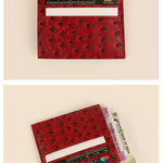 Vegan Leather James Card Holder Ost Red Details