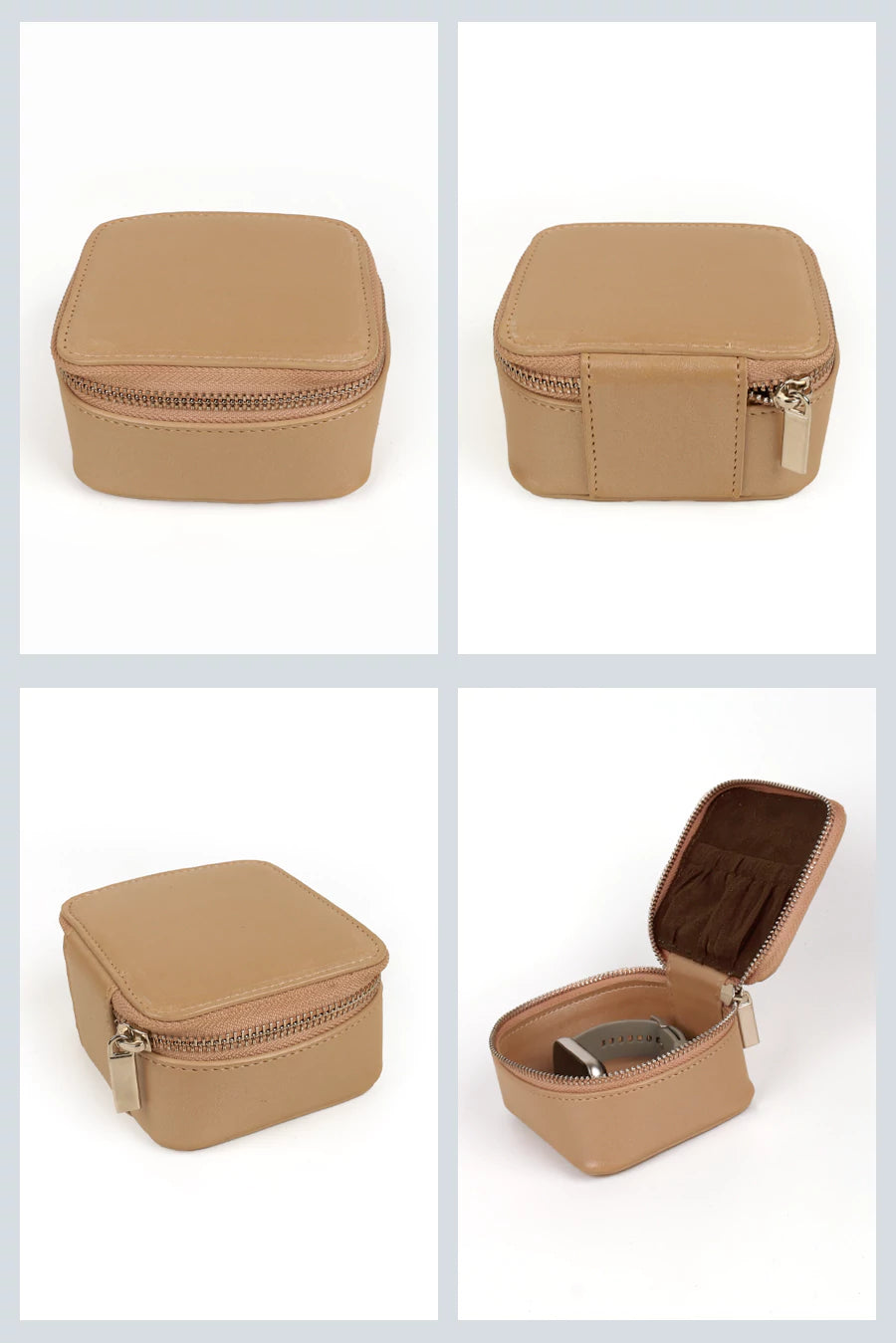 Vegan Leather Jewellery Case Square