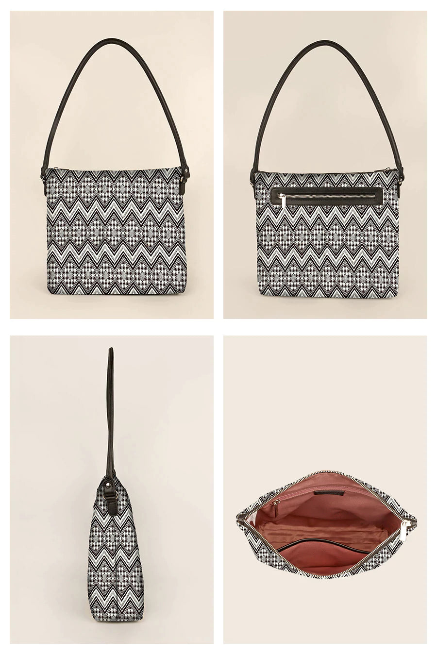 Handloom Women Shoulder Bag Stella -Brown Angeles Details