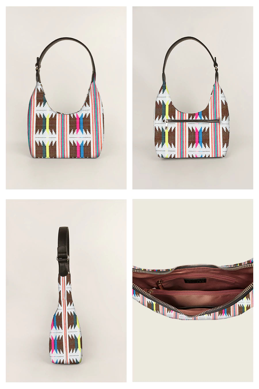 Katie Small Shoulder Bag Handloom Ruching Details