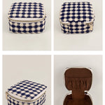 Handloom Jewellery / Watch Case Checkered Details