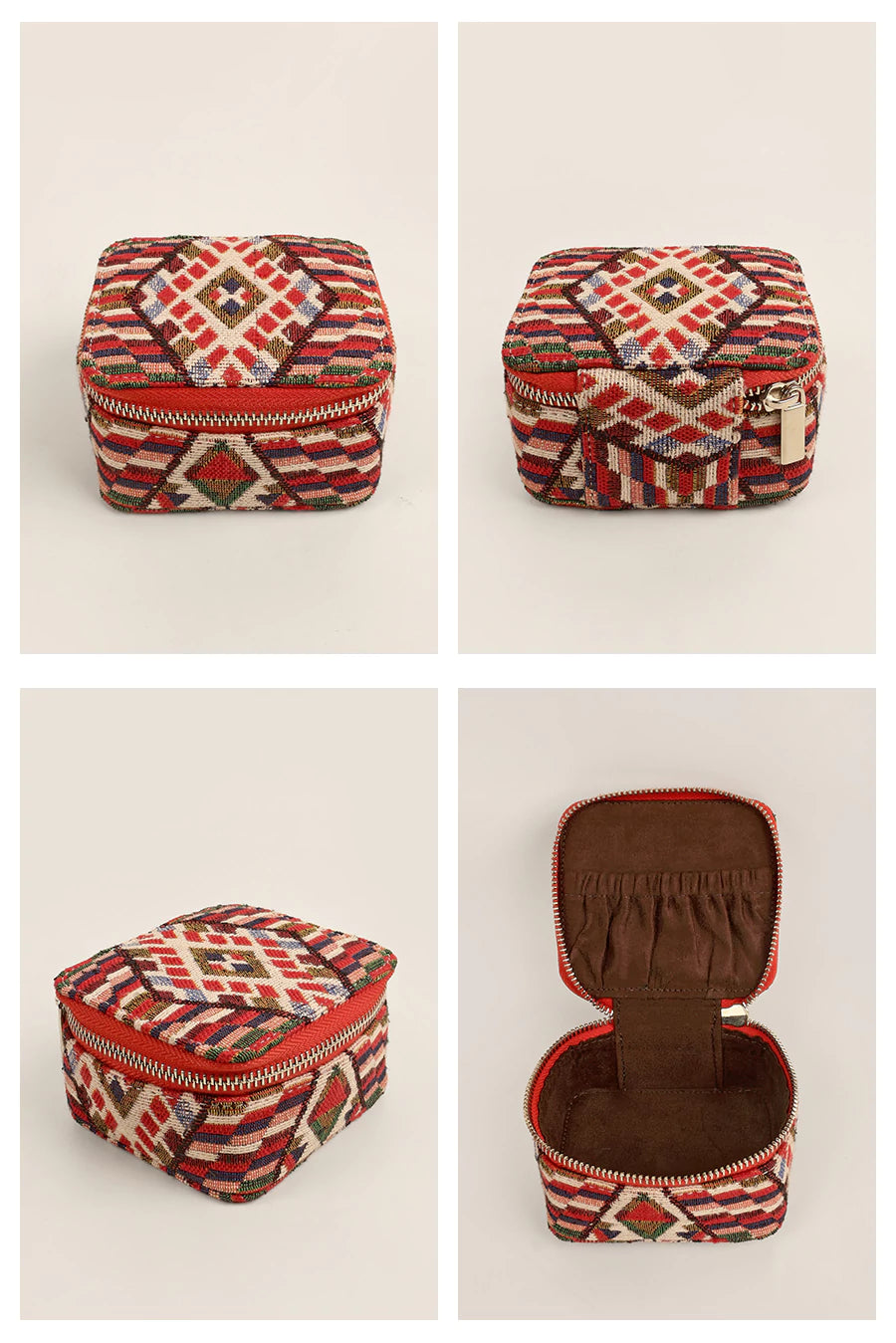 Handloom Jewellery / Watch Case Hazelnut Details