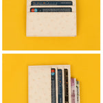 Vegan Leather James Card Holder Ost White Details