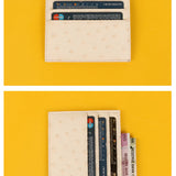 Vegan Leather James Card Holder Ost White Details