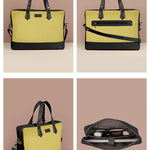 Soft Jute Ross Laptop Bag Lemonade Details