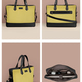 Soft Jute Ross Laptop Bag Lemonade Details