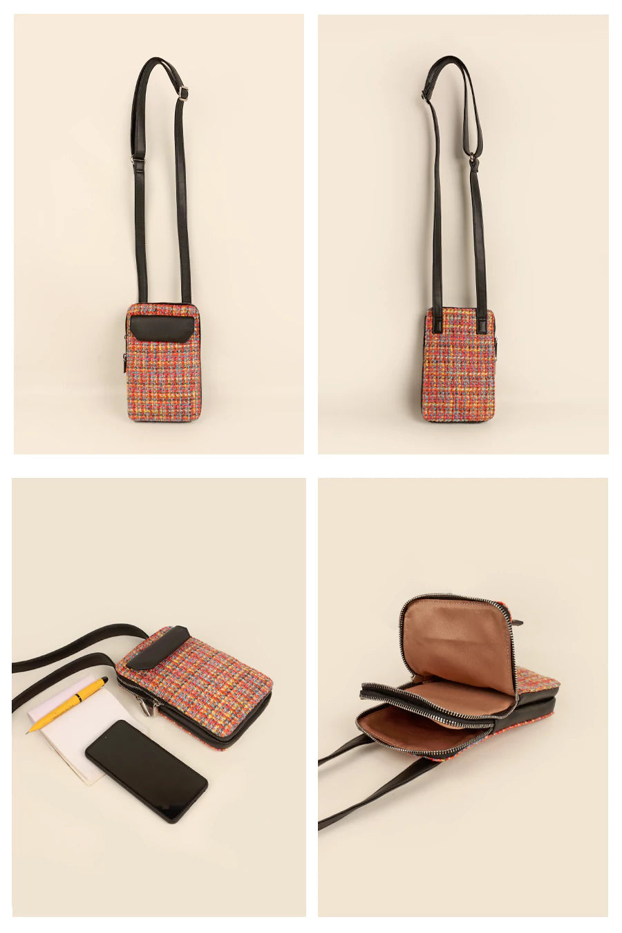 Vertical Handloom Mobile Pouch THE HOUSE OF GANGES