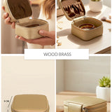 Vegan Leather Jewellery Case Square THE HOUSE OF GANGES