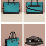 Soft Jute Ross Laptop Bag Turquoise Details