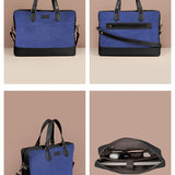 Soft Jute Ross Laptop Bag Royal Blue Details