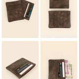 Archie Vegan Leather Cash & Card Pouch Espresso Details