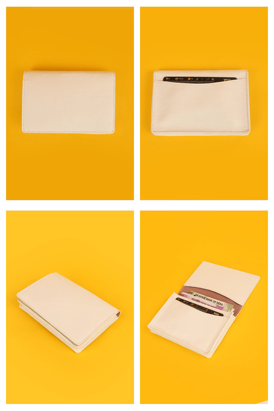 Beth Vegan Leather Mini Wallet Salt Details