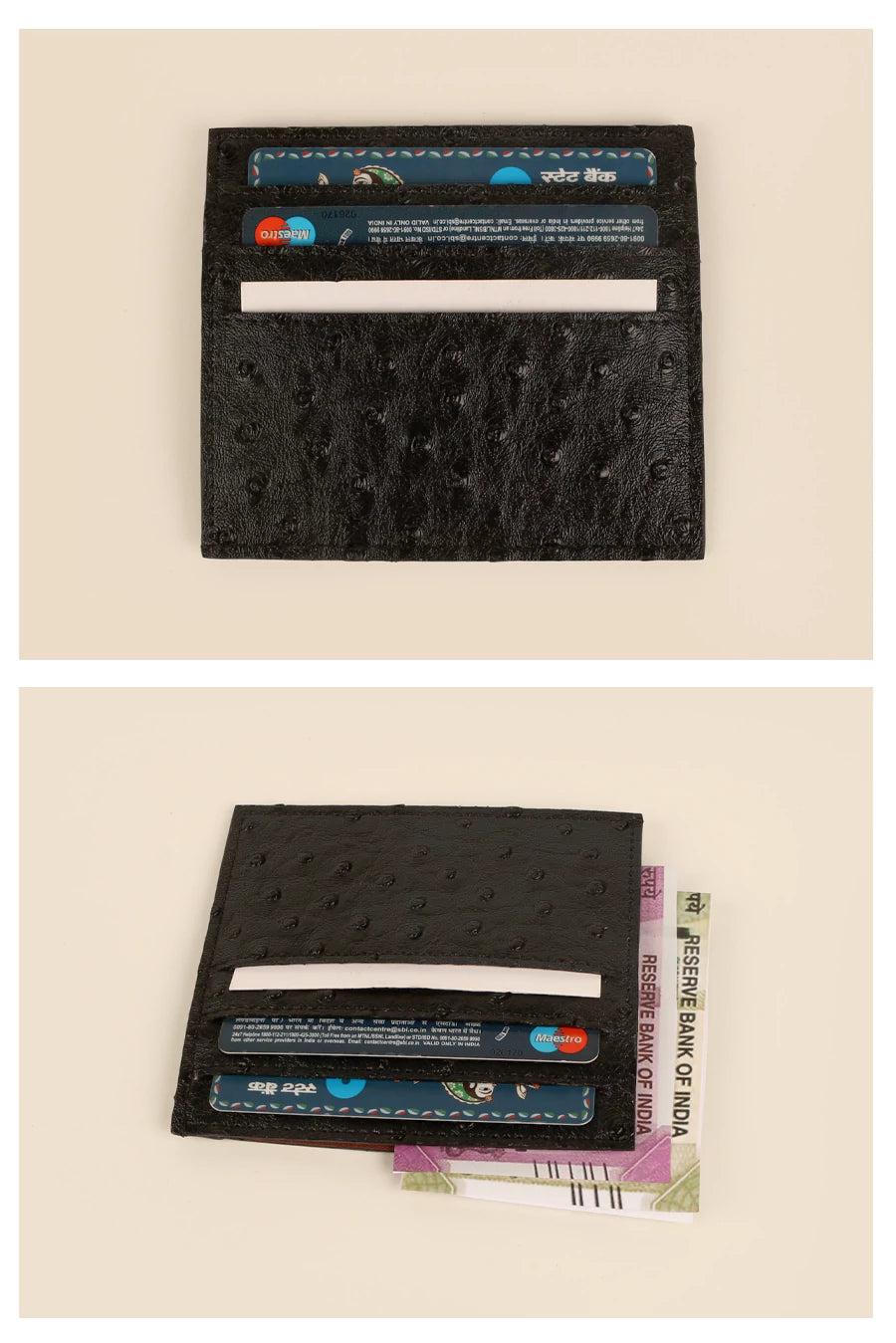 Vegan Leather James Card Holder Ost Black Details