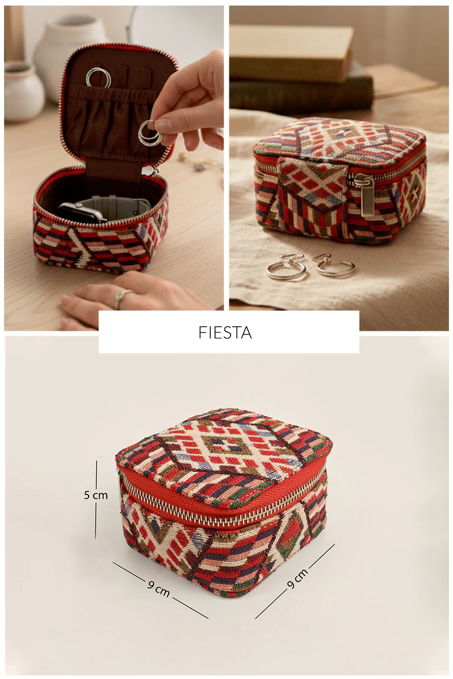 Square Jewellery Case Handloom THE HOUSE OF GANGES