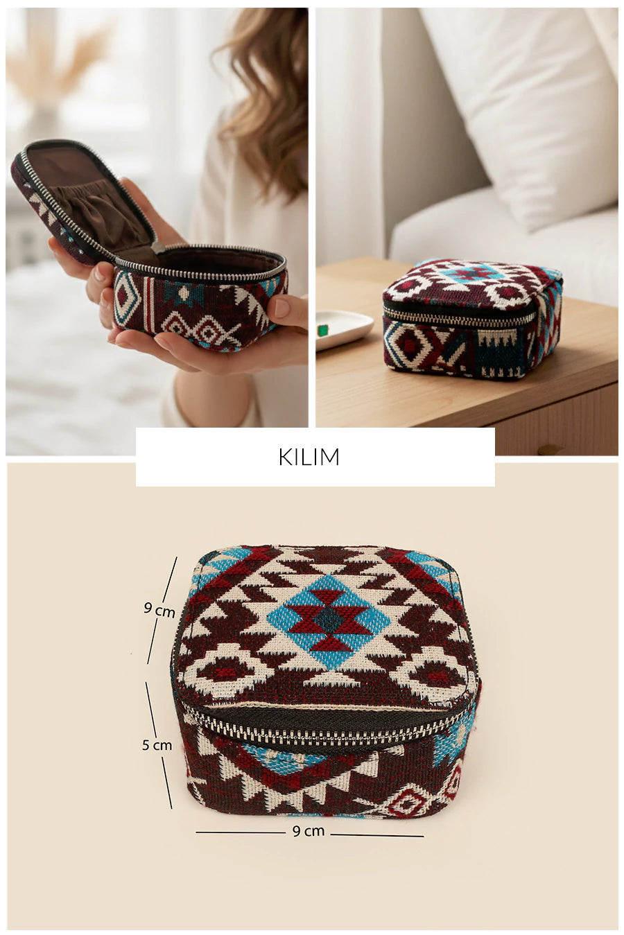 Square Jewellery Case Handloom THE HOUSE OF GANGES