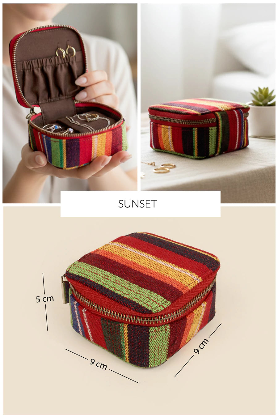 Square Jewellery Case Handloom THE HOUSE OF GANGES