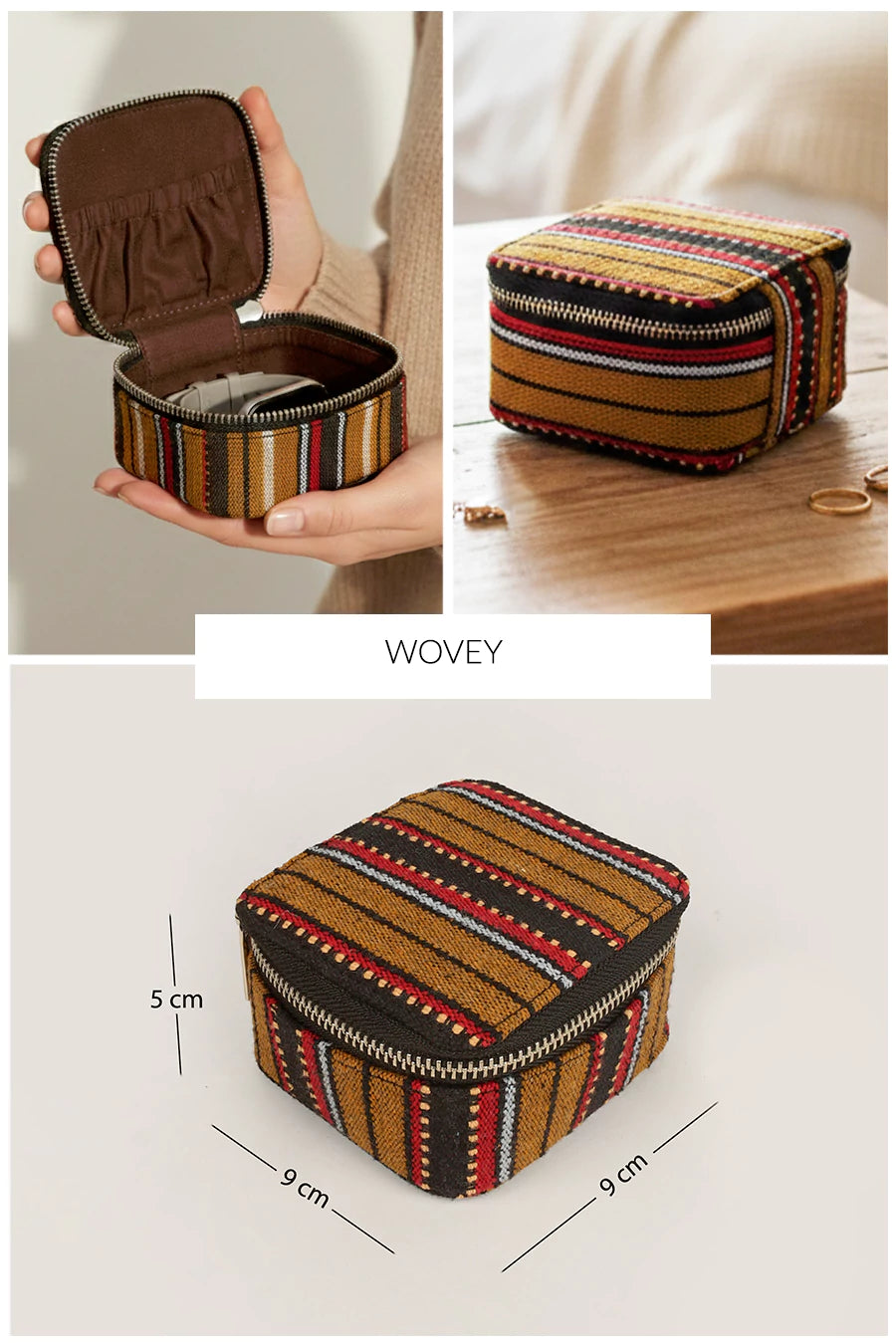 Square Jewellery Case Handloom THE HOUSE OF GANGES