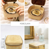 Vegan Leather Jewellery Case Square