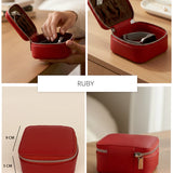 Vegan Leather Jewellery Case Square