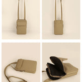 Vertical Vegan Leather Mobile Pouch