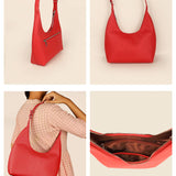 egan Leather Katie Small Women Shoulder Bag Scarlet Details