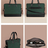 Soft Jute Ross Laptop Bag Jade Details