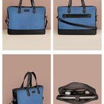 Soft Jute Ross Laptop Bag Marine Details