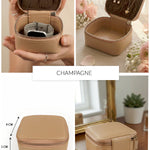 Vegan Leather Jewellery Case Square THE HOUSE OF GANGES