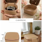 Vegan Leather Jewellery Case Square THE HOUSE OF GANGES