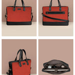 Soft Jute Ross Laptop Bag Tomato Details