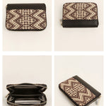 Alexandra Women Handloom Wallet Brown Chevron Details