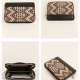 Alexandra Women Handloom Wallet Brown Chevron Details